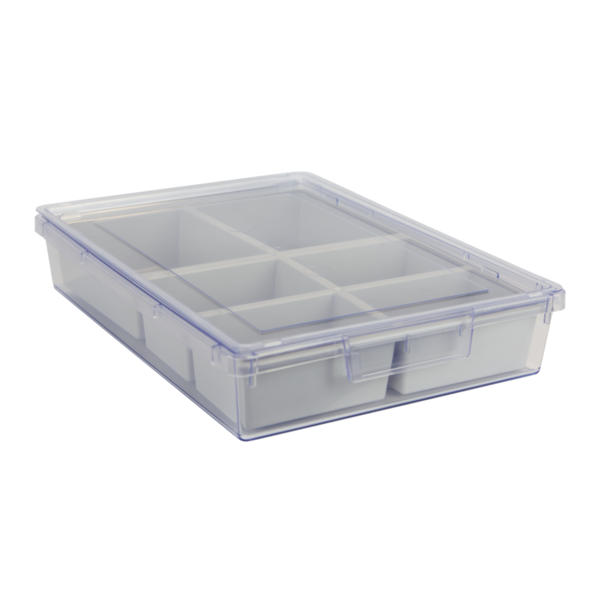 Storsystem Bin, Tray, Tote, Clear, High Impact Polystyrene, 12.25 in W, 3 in H CE1950CL-NK0300-1